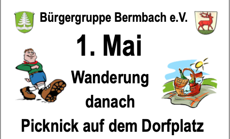 1. Mai - Picknick auf dem Dorfplatz