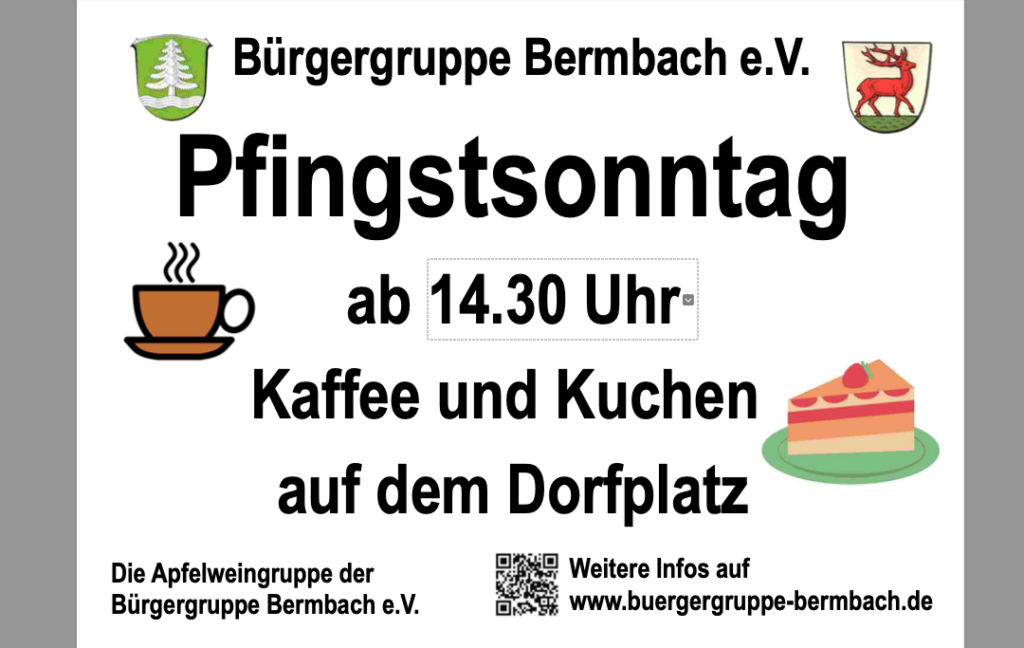 Dorfplatz Bermbach - Kaffee trinken an Pfingstsonntag